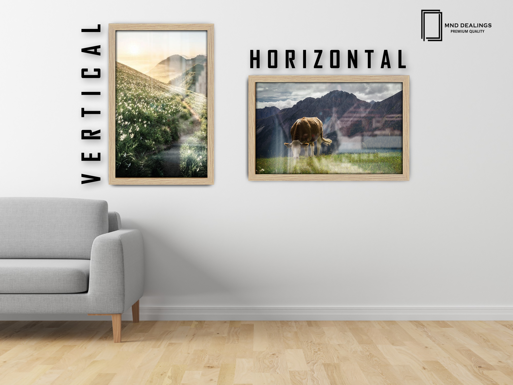 ( 70 x 100 CM ) / 40 x 28 Inch  |  Art Frames - MDF
 -  [ Oak ]