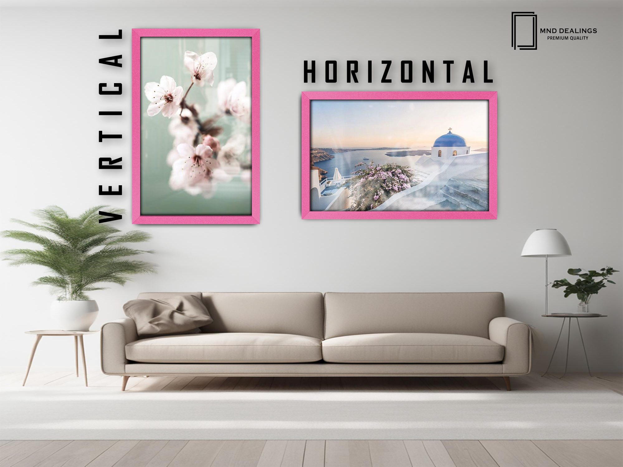 ( 70 x 100 CM ) / 40 x 28 Inch  |  Art Frames - MDF
 -  [ Pink ]
