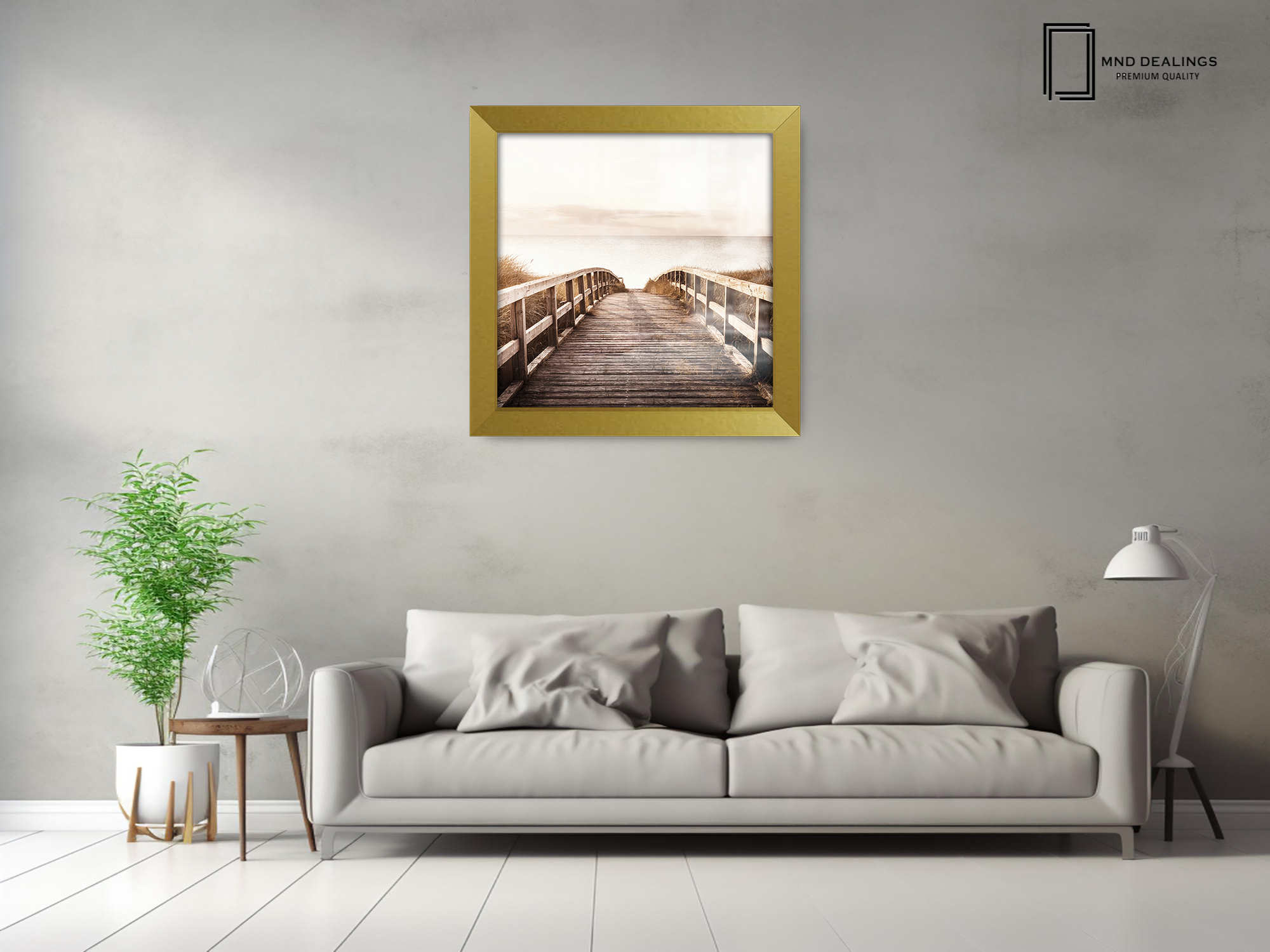 ( 70 x 70 CM ) / 28 x 28 Inch  |  Picture Frames - MDF
 -  [ Gold ]