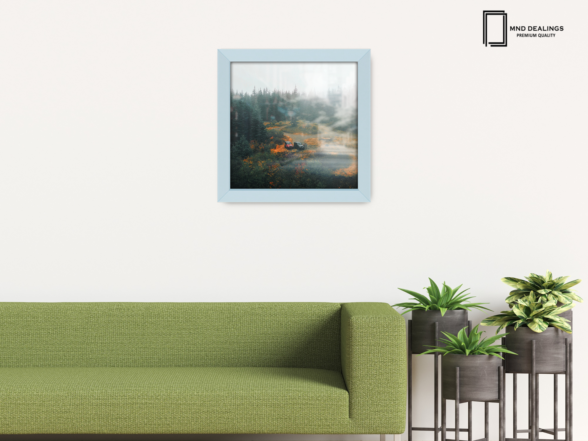 ( 70 x 70 CM ) / 28 x 28 Inch  |  Display Frame - MDF
 -  [ Light Grey ]