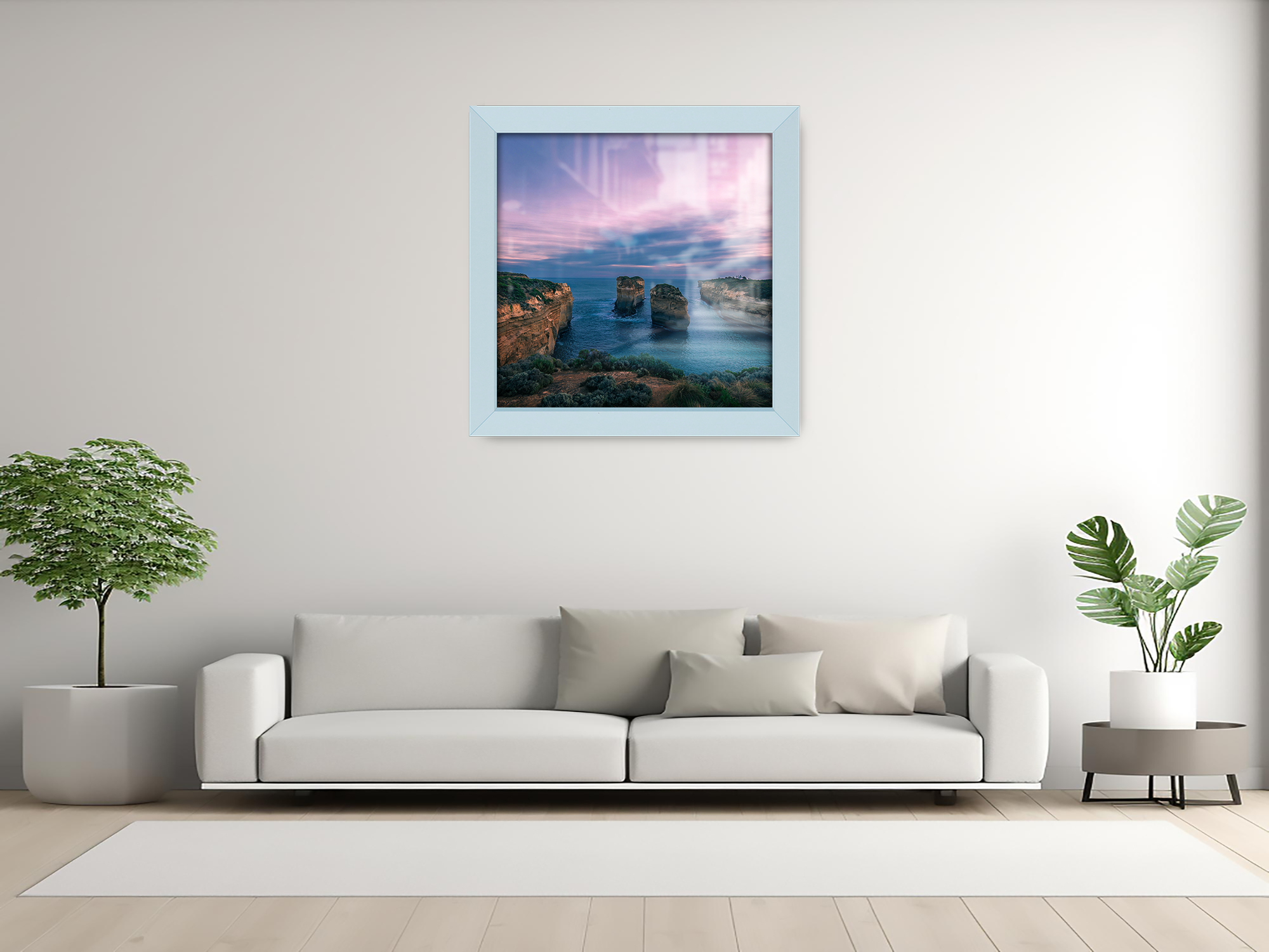 ( 70 x 70 CM ) / 28 x 28 Inch  |  Display Frame - MDF
 -  [ Light Grey ]