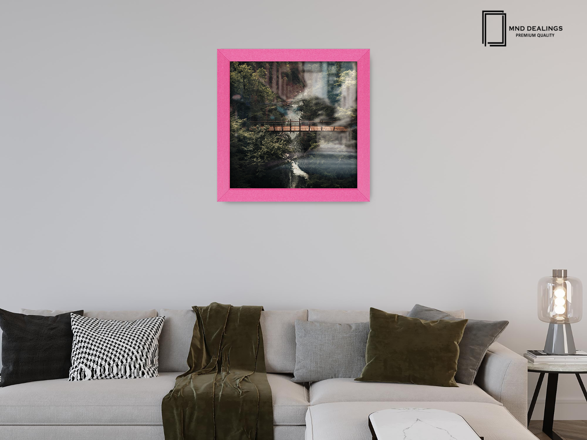 ( 70 x 70 CM ) / 28 x 28 Inch  |  Frames - MDF
 -  [ Pink ]