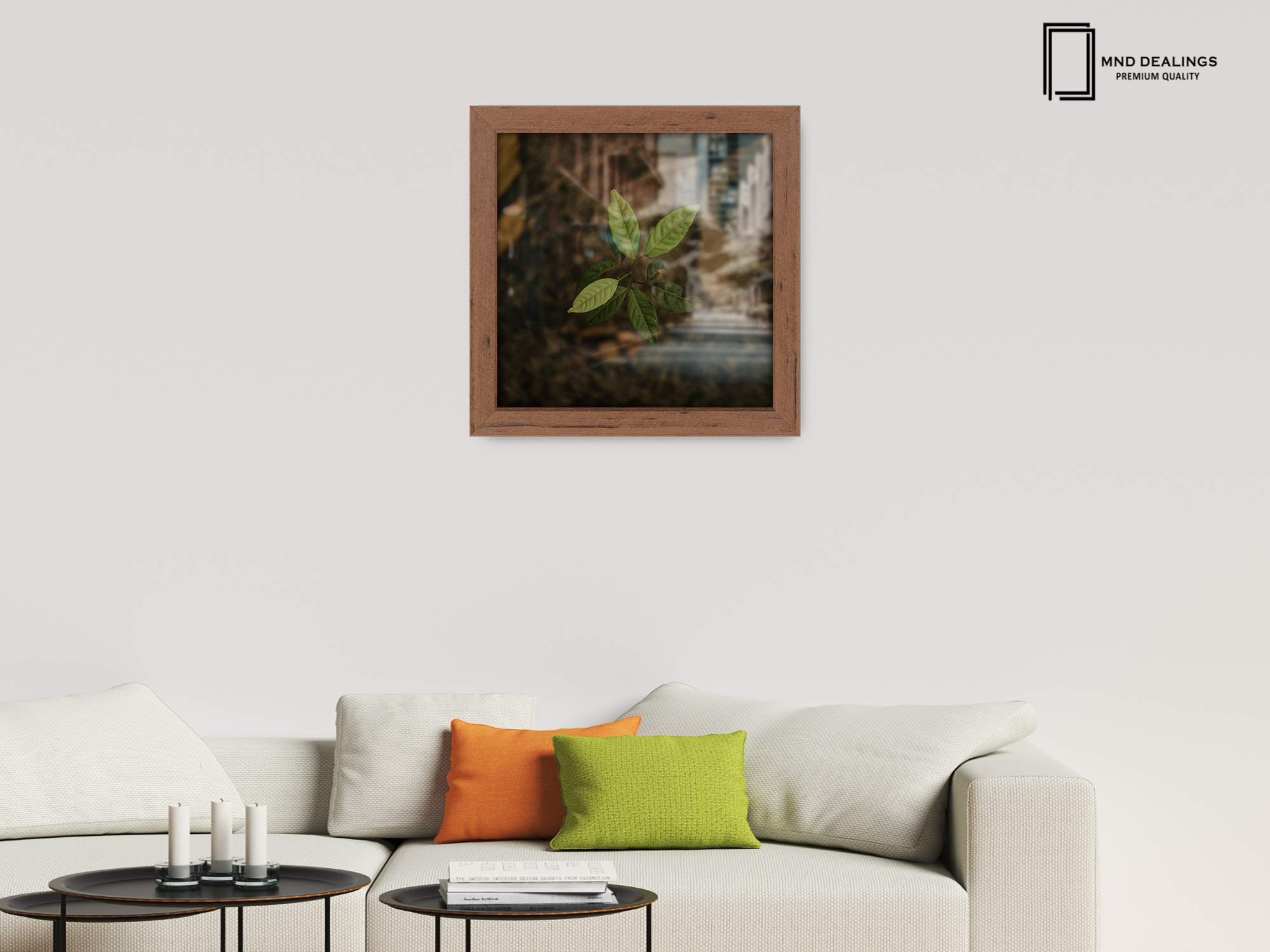 ( 70 x 70 CM ) / 28 x 28 Inch  |  Display Frame - MDF
 -  [ Walnut ]
