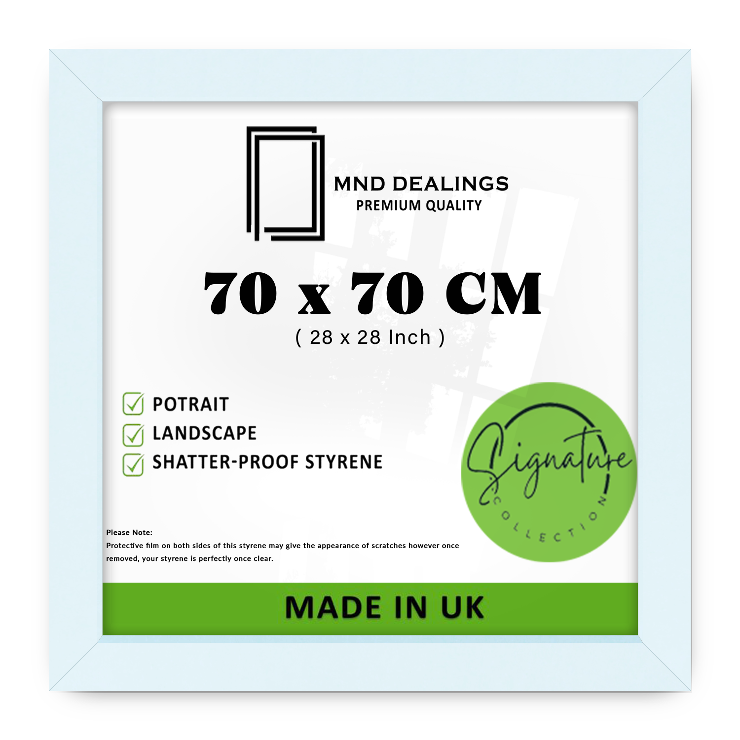( 70 x 70 CM ) / 28 x 28 Inch Frames - MDF#color_white