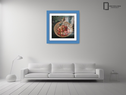 ( 70 x 70 Cm ) / 28 x 28 Inch with 60 x 60 Cm White Mount Picture Frames - MDF