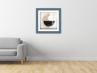 ( 70 x 70 Cm ) / 28 x 28 Inch with 60 x 60 Cm White Mount Picture Frames - MDF
