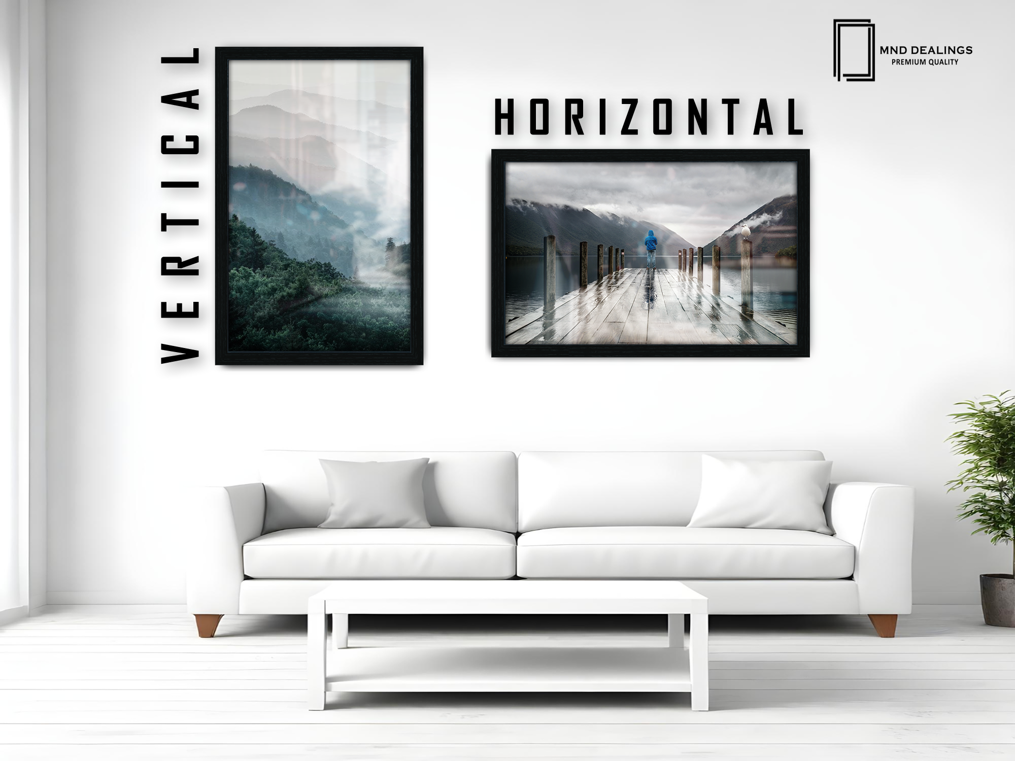 ( 70 x 90 CM ) / 36 x 28 Inch  |  Frames - MDF
 -  [ Black ]