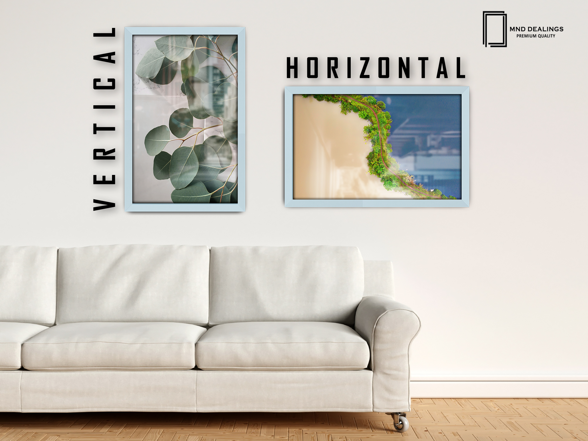 ( 70 x 90 CM ) / 36 x 28 Inch  |  Display Frame - MDF
 -  [ Light Grey ]