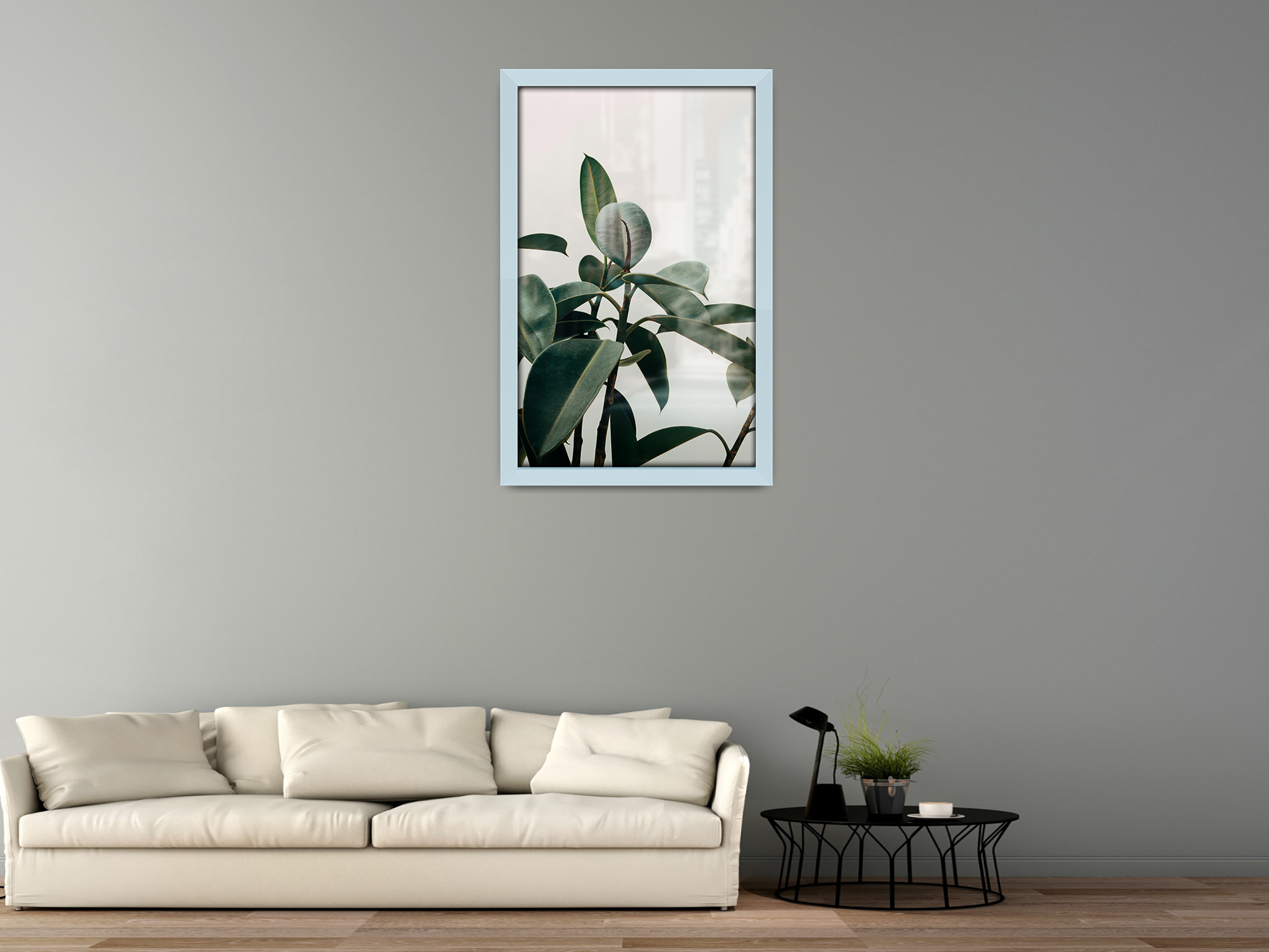 ( 70 x 90 CM ) / 36 x 28 Inch  |  Display Frame - MDF
 -  [ Light Grey ]