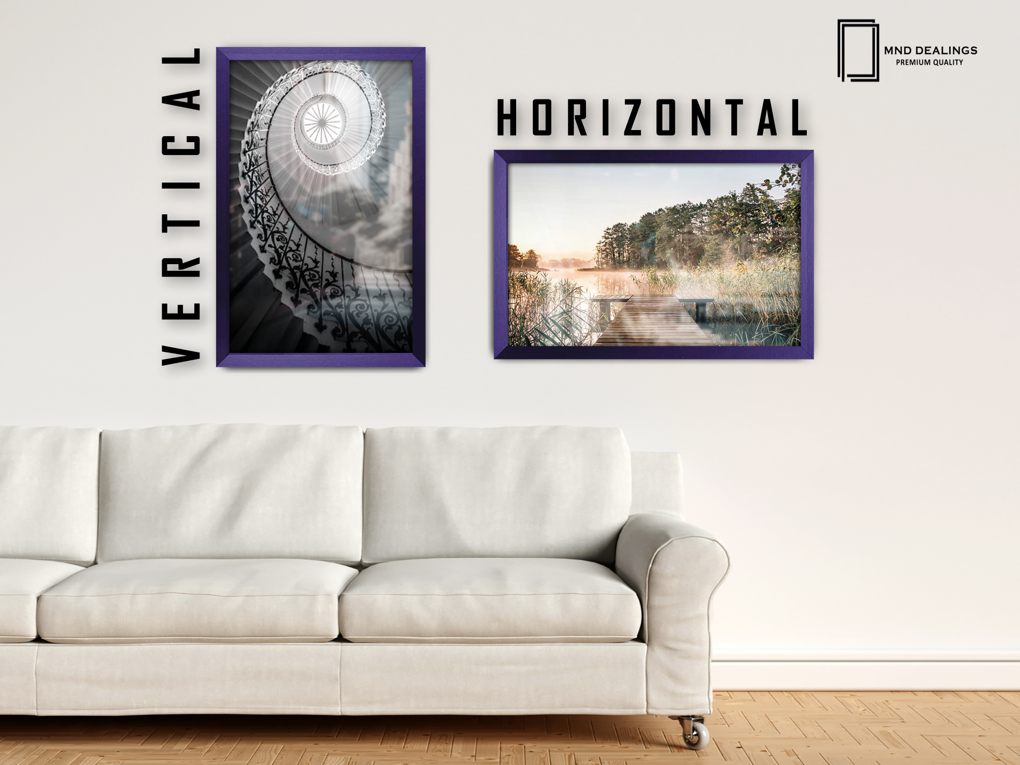( 70 x 90 CM ) / 36 x 28 Inch  |  Display Frame - MDF
 -  [ Purple ]