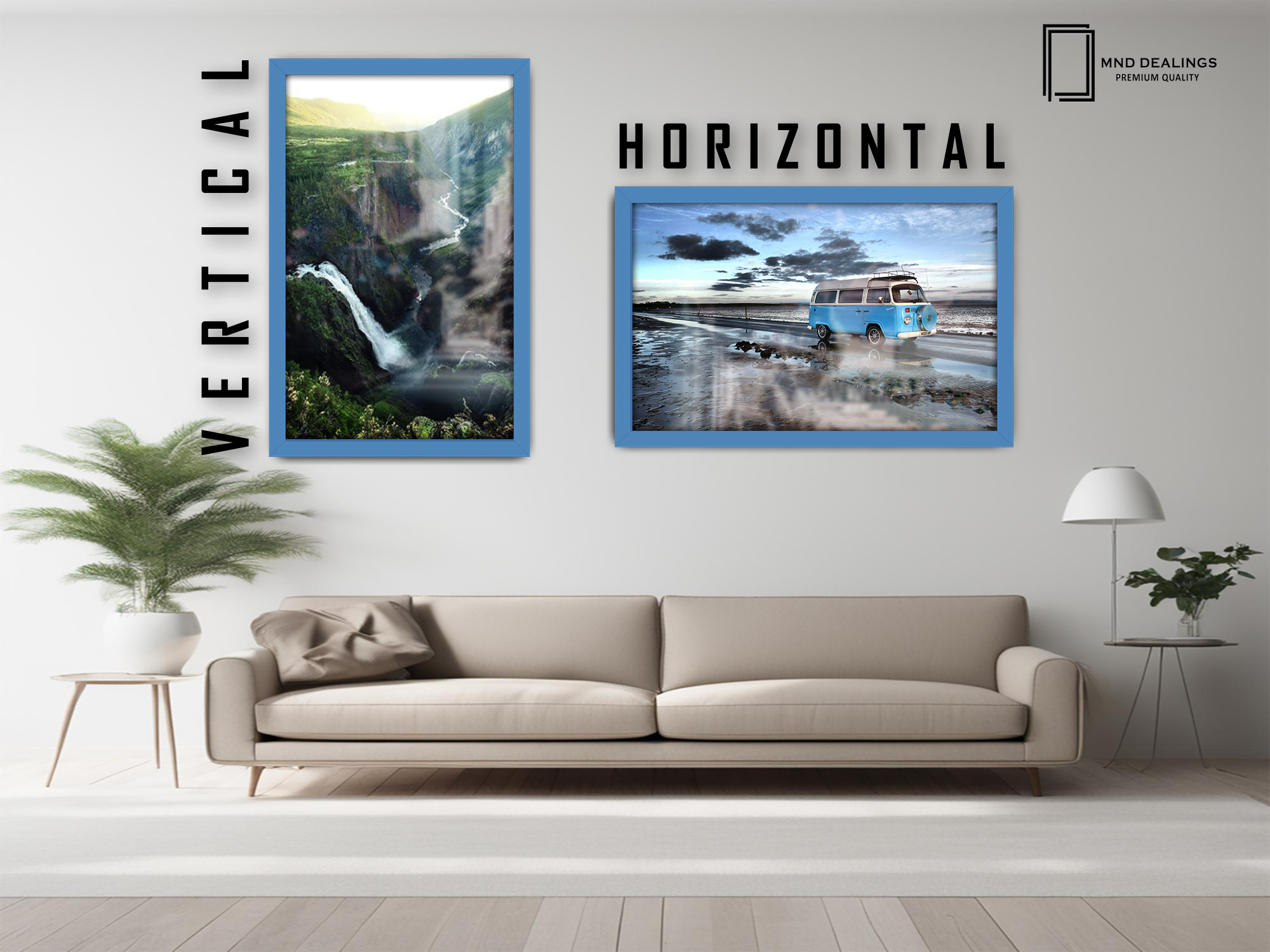 ( 71 x 51 CM ) / 28 x 20 Inch  |  Poster Frames - MDF
 -  [ Blue ]