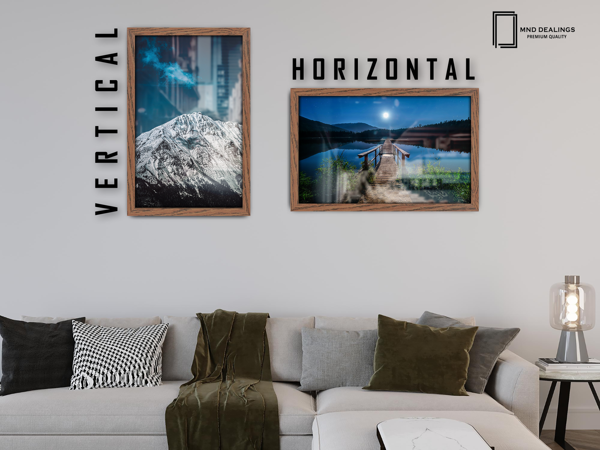 ( 71 x 51 CM ) / 28 x 20 Inch  |  Display Frame - MDF
 -  [ Dark Oak ]