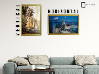 ( 71 x 51 CM ) / 28 x 20 Inch  |  Frames - MDF
 -  [ Gold ]