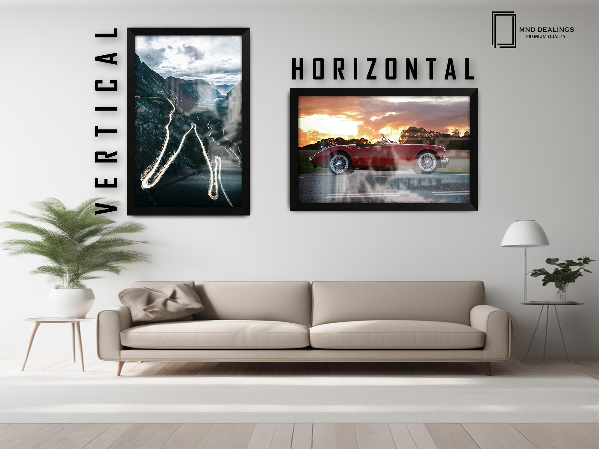 ( 71 x 51 CM ) / 28 x 20 Inch  |  Picture Frames - MDF
 -  [ Matt Black ]