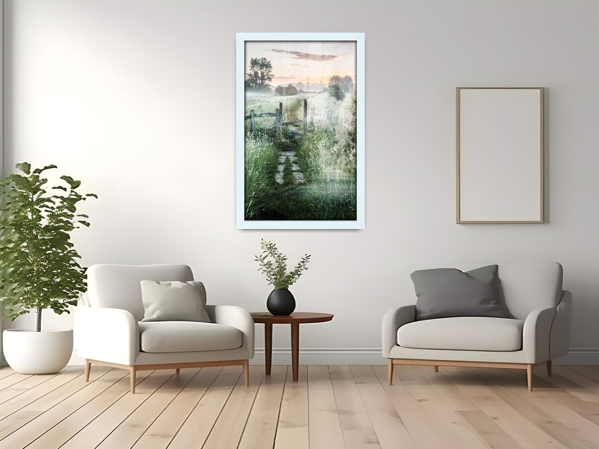 ( 71 x 51 CM ) / 28 x 20 Inch  |  Frames - MDF
 -  [ White ]