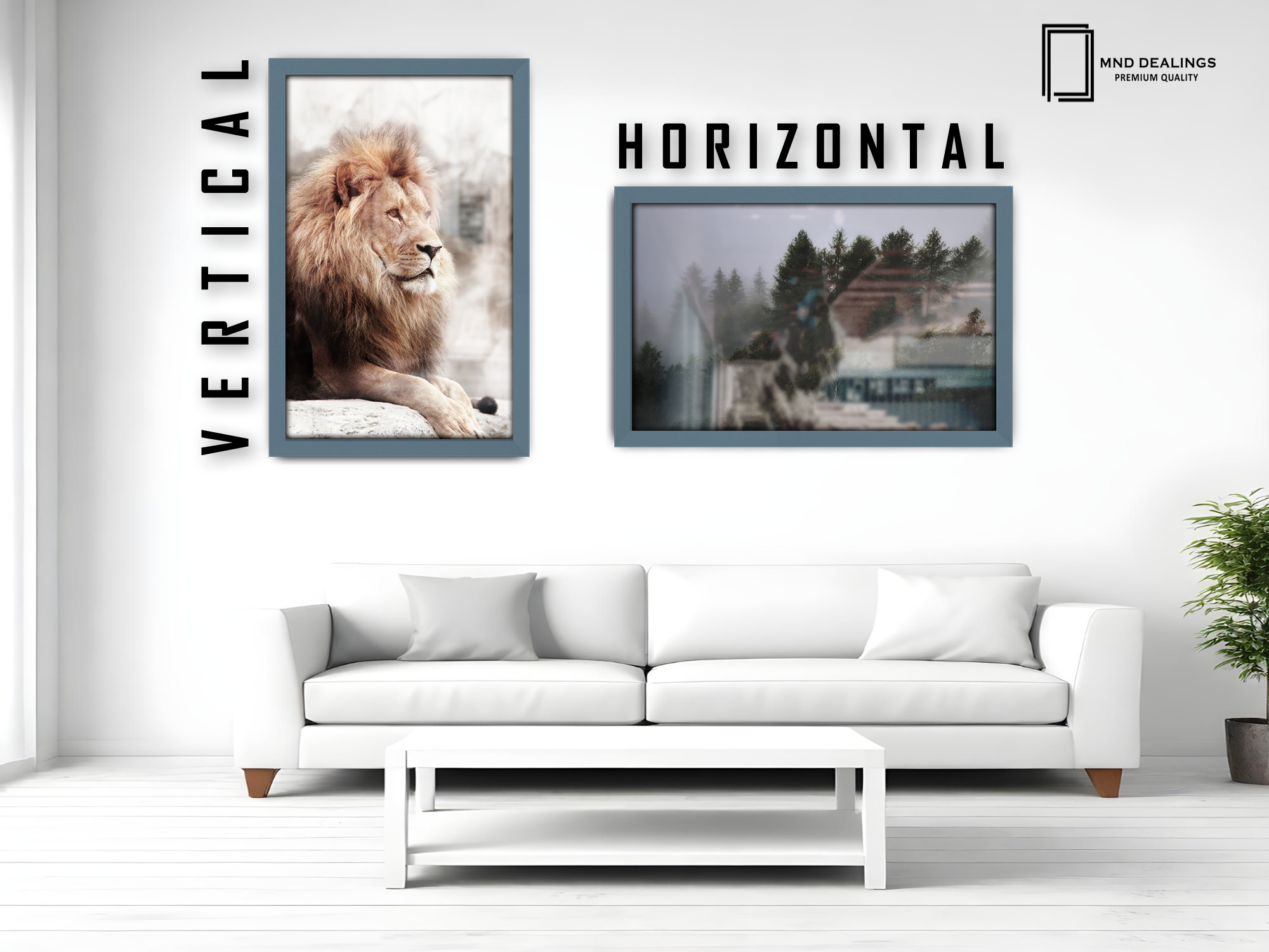 ( 71 x 56 CM ) / 28 x 22 Inch  |  Frames - MDF
 -  [ Dark Grey ]