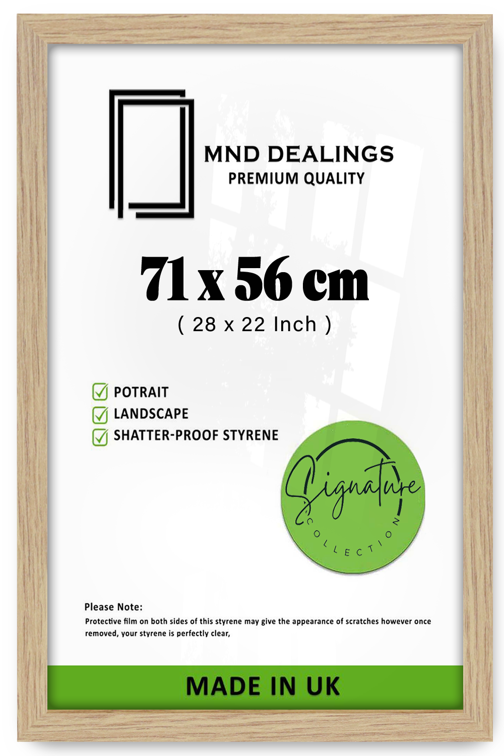 ( 71 x 56 CM ) / 28 x 22 Inch  |  Art Frames - MDF
 -  [ Oak ]