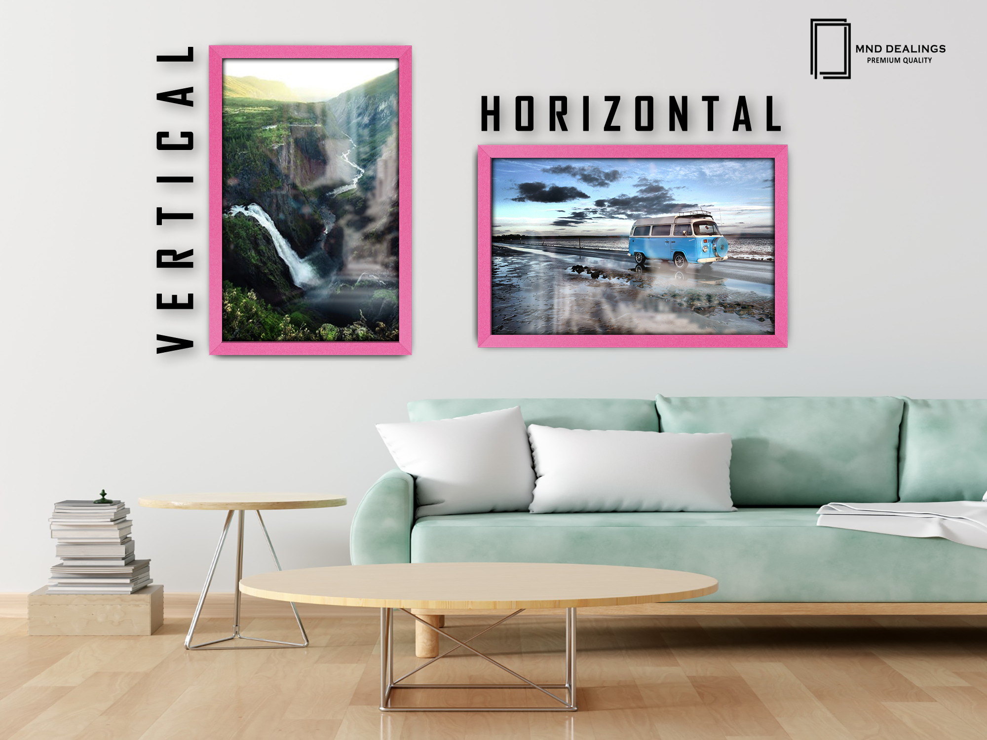 ( 71 x 56 CM ) / 28 x 22 Inch  |  Picture Frames - MDF
 -  [ Pink ]