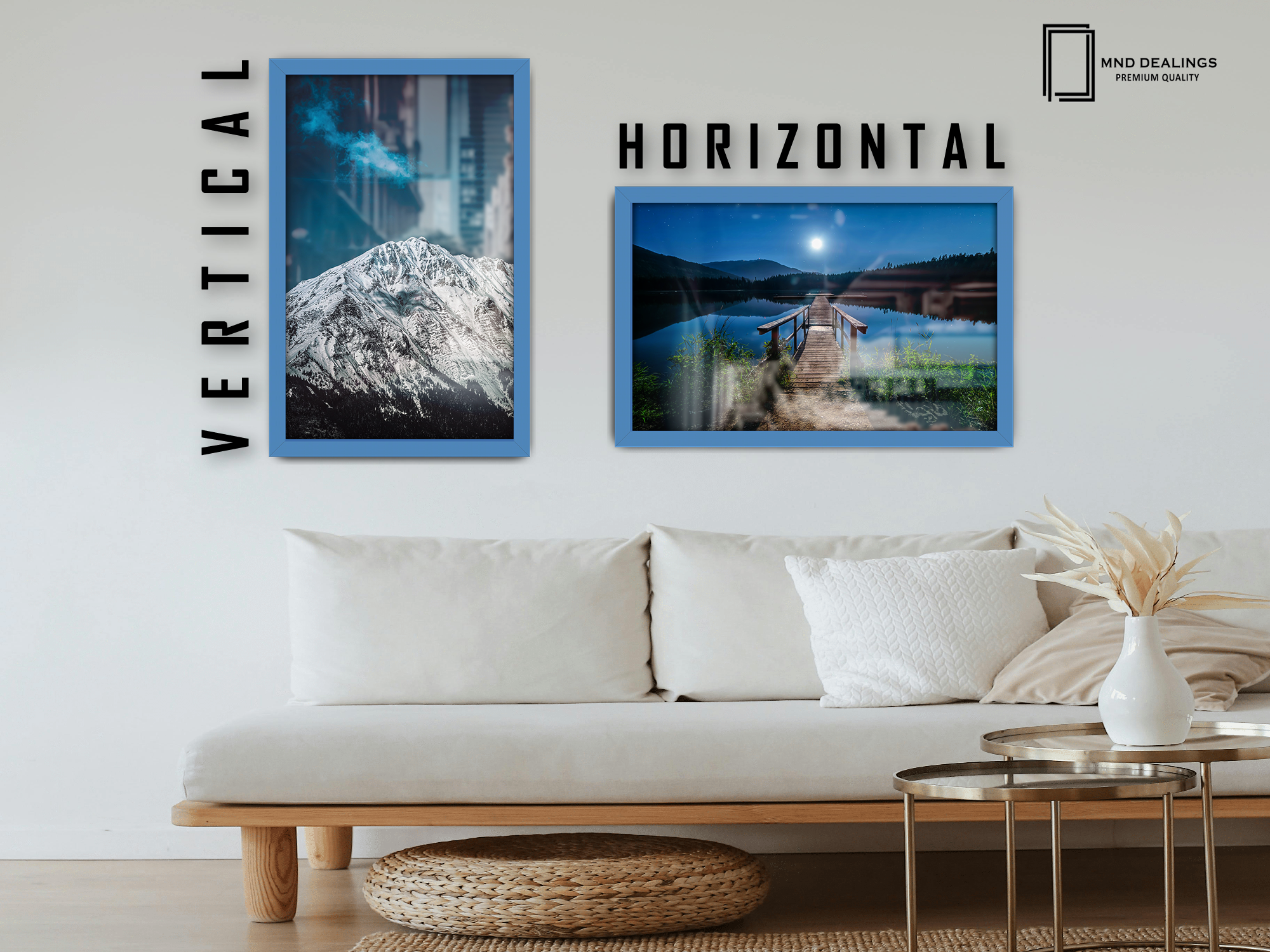 ( 75 x 100 CM ) / 40 x 30 Inch  |  Poster Frames - MDF
 -  [ Blue ]