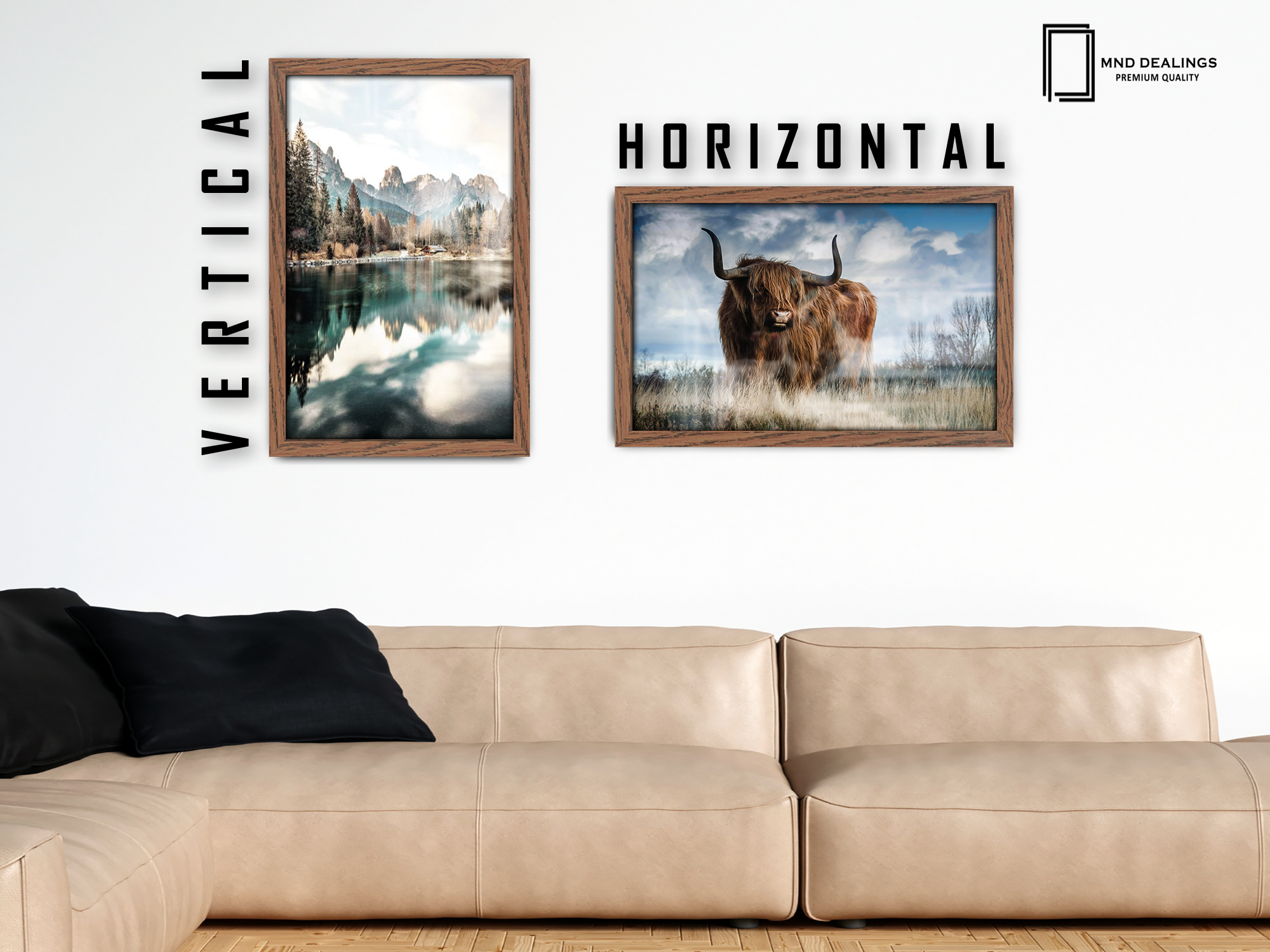 ( 75 x 100 CM ) / 40 x 30 Inch  |  Art Frames - MDF
 -  [ Dark Oak ]