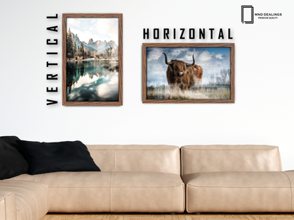 ( 75 x 100 CM ) / 40 x 30 Inch  |  Art Frames - MDF
 -  [ Dark Oak ]