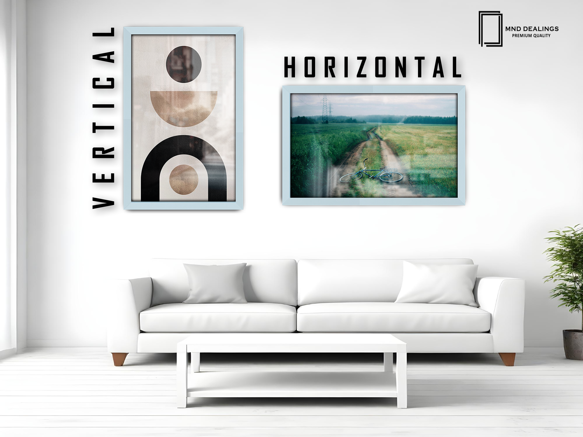 ( 75 x 100 CM ) / 40 x 30 Inch  |  Frames - MDF
 -  [ Light Grey ]