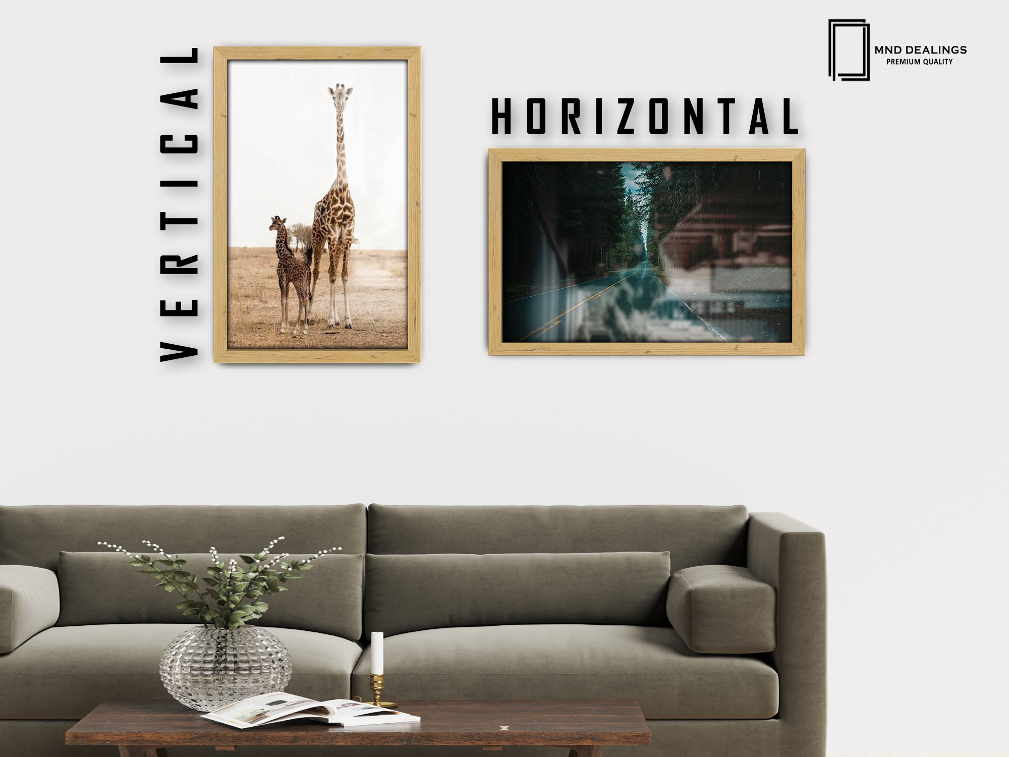( 75 x 100 CM ) / 40 x 30 Inch  |  Display Frame - MDF
 -  [ Pine ]