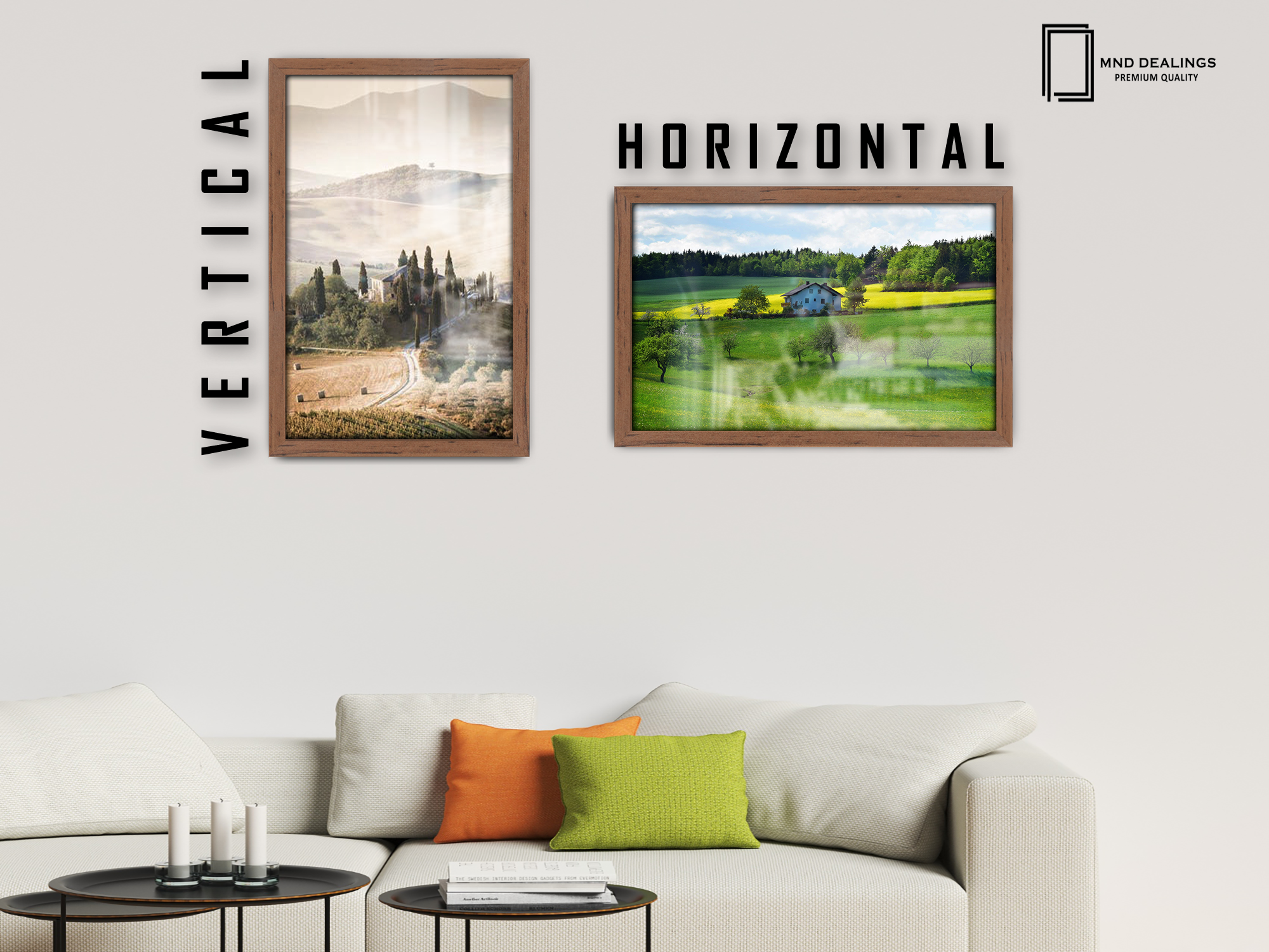 ( 75 x 100 CM ) / 40 x 30 Inch  |  Picture Frames - MDF
 -  [ Walnut ]