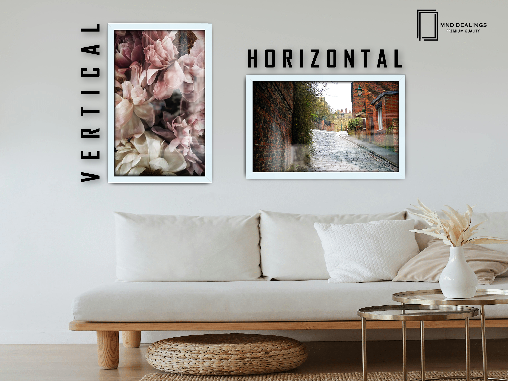 ( 75 x 100 CM ) / 40 x 30 Inch  |  Display Frame - MDF
 -  [ White ]