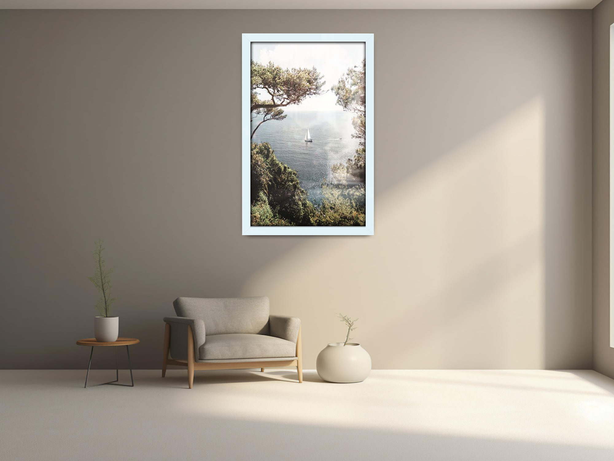 ( 75 x 100 CM ) / 40 x 30 Inch  |  Display Frame - MDF
 -  [ White ]