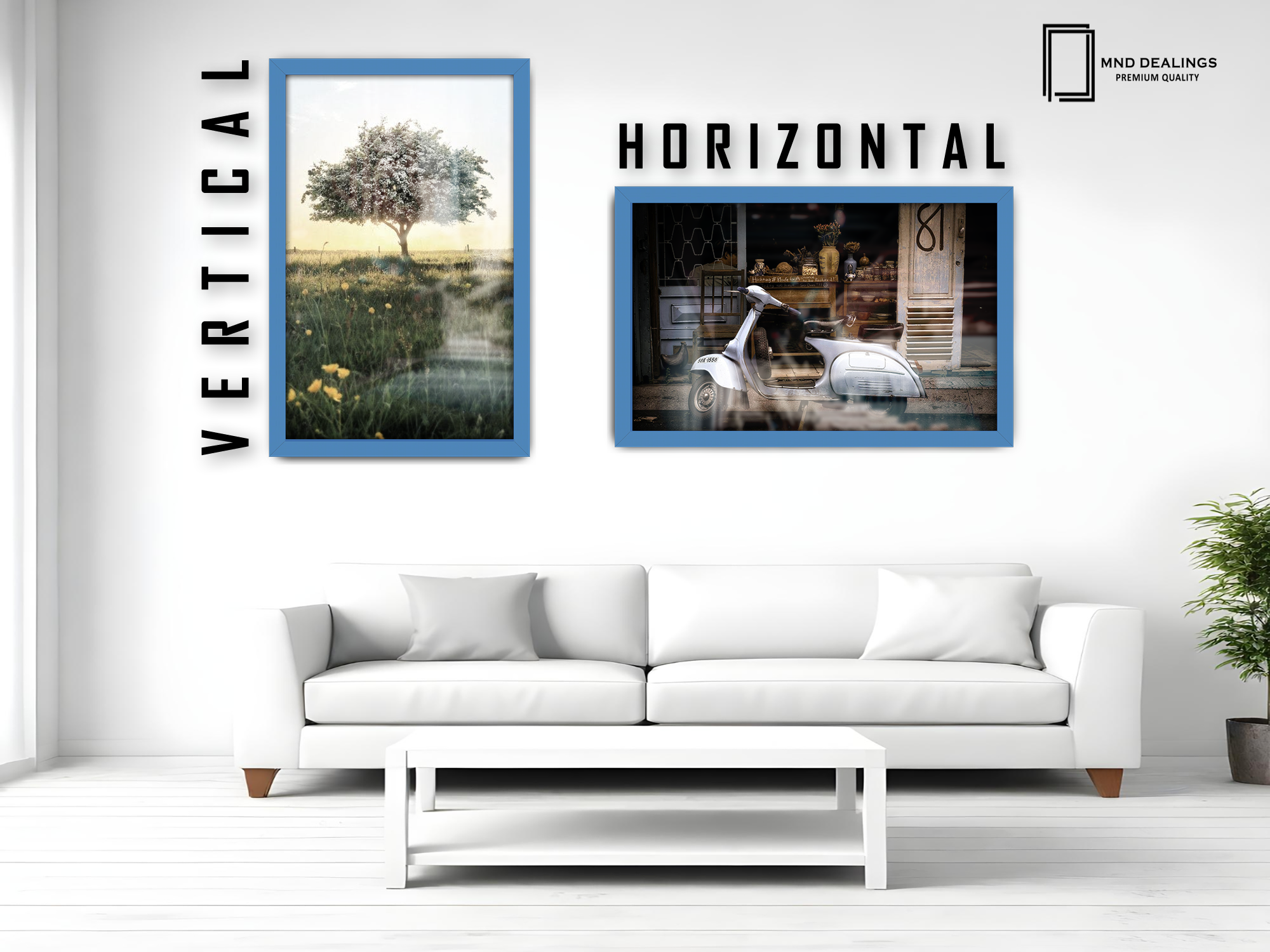 ( 80 x 100 CM ) / 40 x 32 Inch  |  Photo Frames - MDF
 -  [ Blue ]