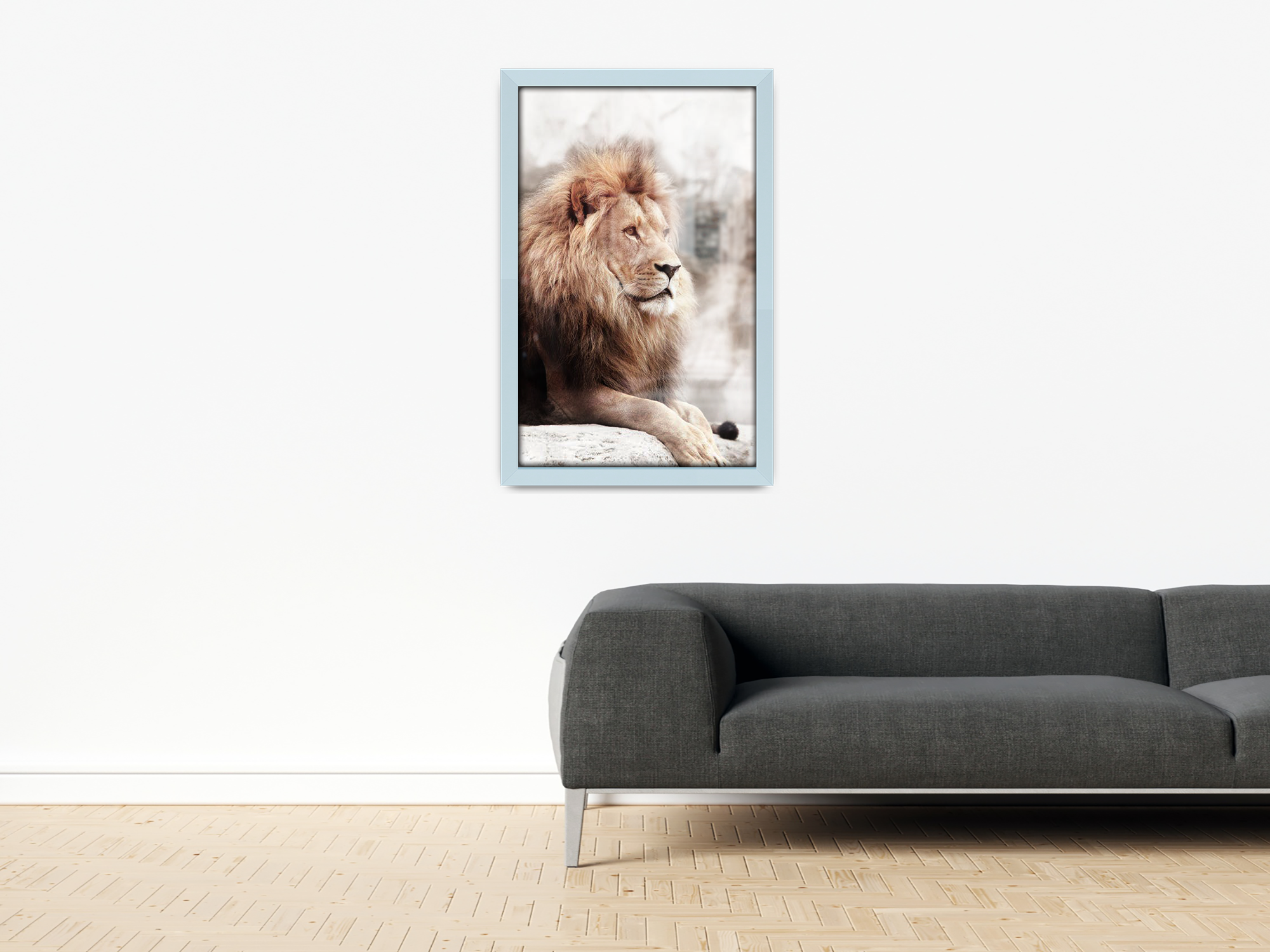 ( 80 x 100 CM ) / 40 x 32 Inch  |  Picture Frames - MDF
 -  [ Light Grey ]