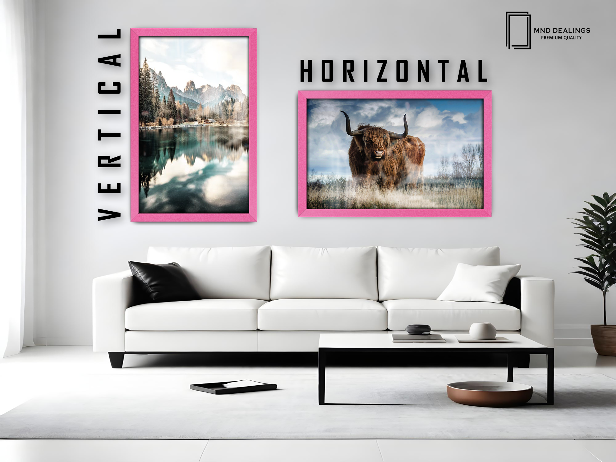 ( 80 x 100 CM ) / 40 x 32 Inch  |  Picture Frames - MDF
 -  [ Pink ]