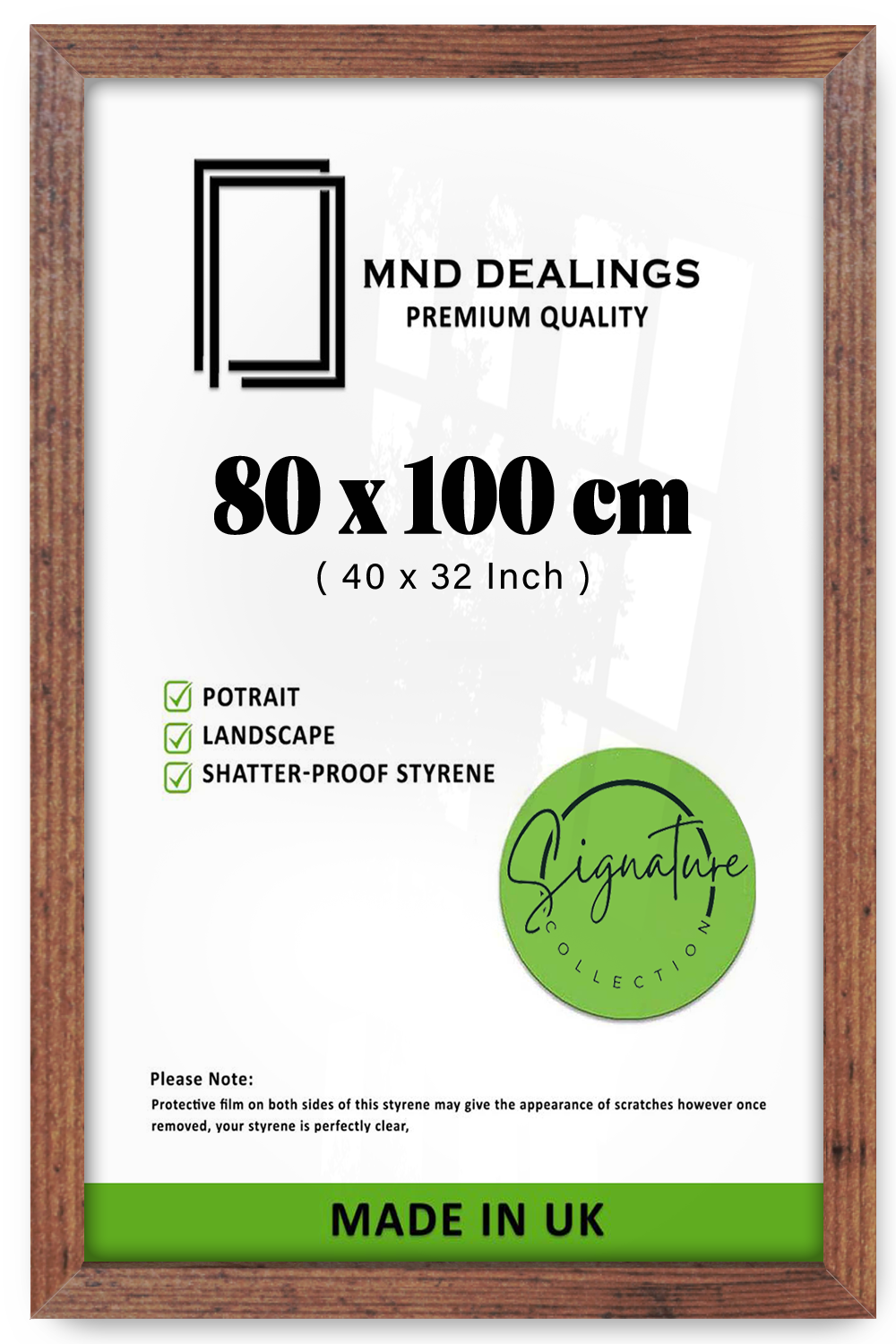 ( 80 x 100 CM ) / 40 x 32 Inch  |  Frames - MDF
 -  [ Rustic ]