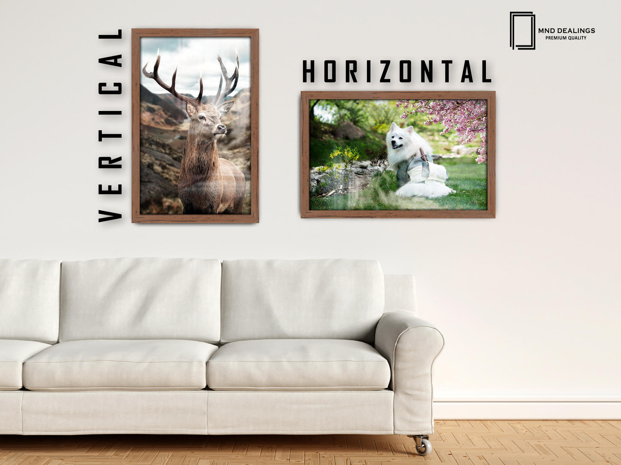 ( 80 x 100 CM ) / 40 x 32 Inch  |  Display Frame - MDF
 -  [ Walnut ]