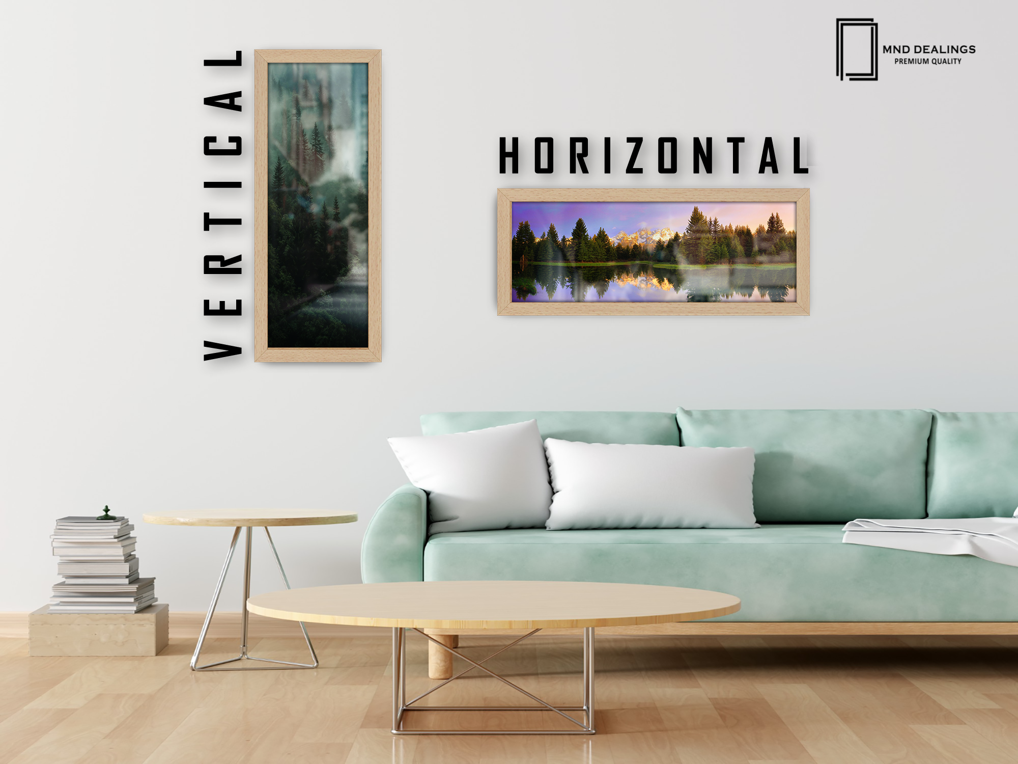 ( 80 x 40 CM ) / 32 x 16 Inch | Photo Frames - MDF
 -  [ Beech ]