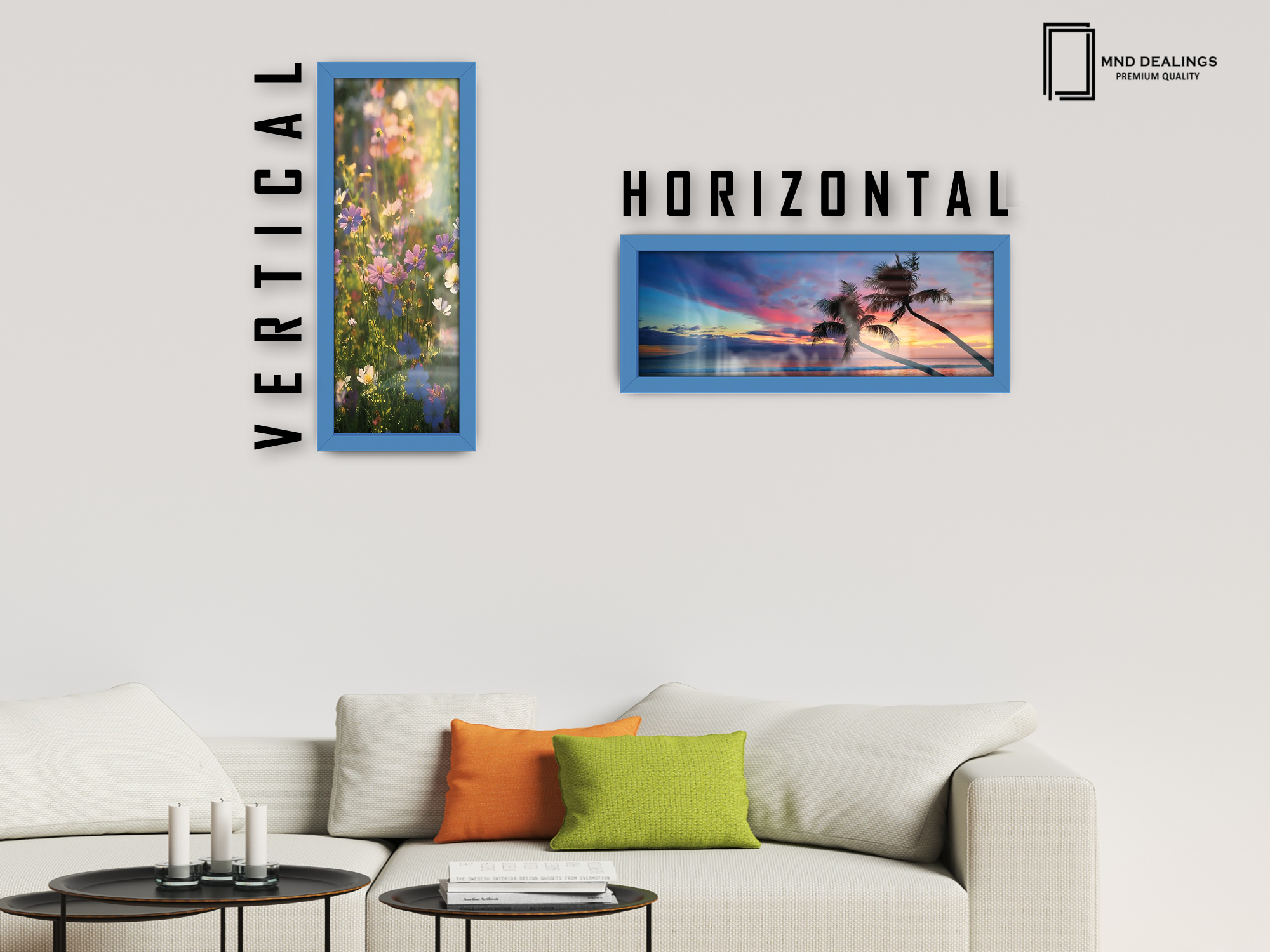 ( 80 x 40 CM ) / 32 x 16 Inch | Frames - MDF
 -  [ Blue ]