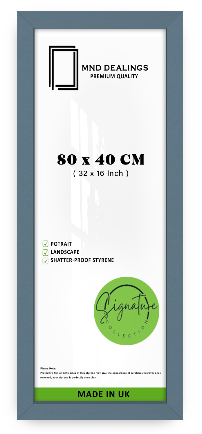 ( 80 x 40 CM ) / 32 x 16 Inch | Poster Frames - MDF
 -  [ Dark Grey ]
