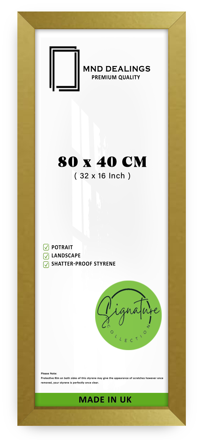 ( 80 x 40 CM ) / 32 x 16 Inch | Photo Frames - MDF
 -  [ Gold ]