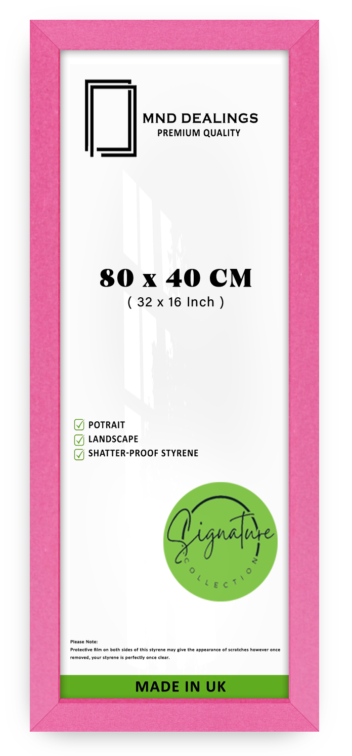 ( 80 x 40 CM ) / 32 x 16 Inch | Photo Frames - MDF
 -  [ Pink ]
