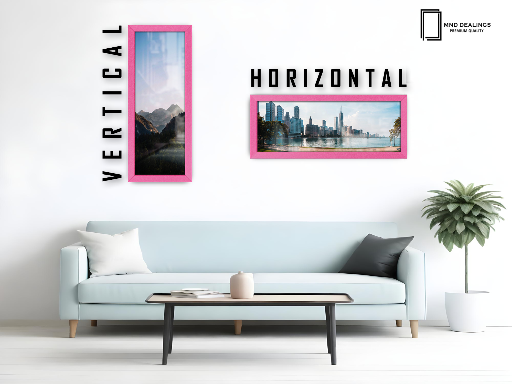 ( 80 x 40 CM ) / 32 x 16 Inch | Photo Frames - MDF
 -  [ Pink ]