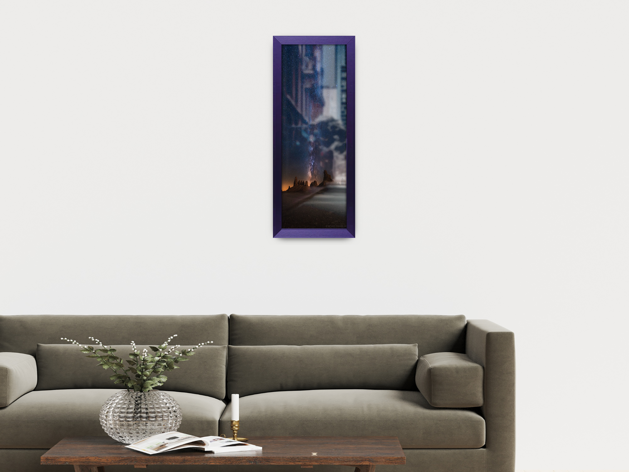 ( 80 x 40 CM ) / 32 x 16 Inch | Picture Frames - MDF
 -  [ Purple ]