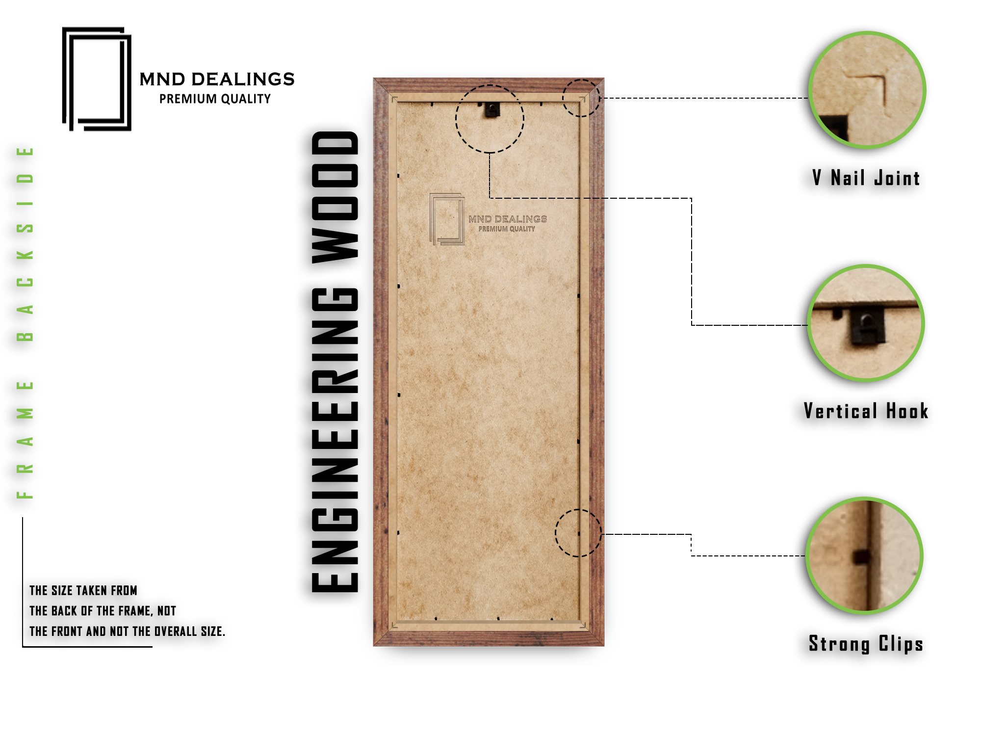 ( 80 x 40 CM ) / 32 x 16 Inch Poster Frames - MDF#color_rustic