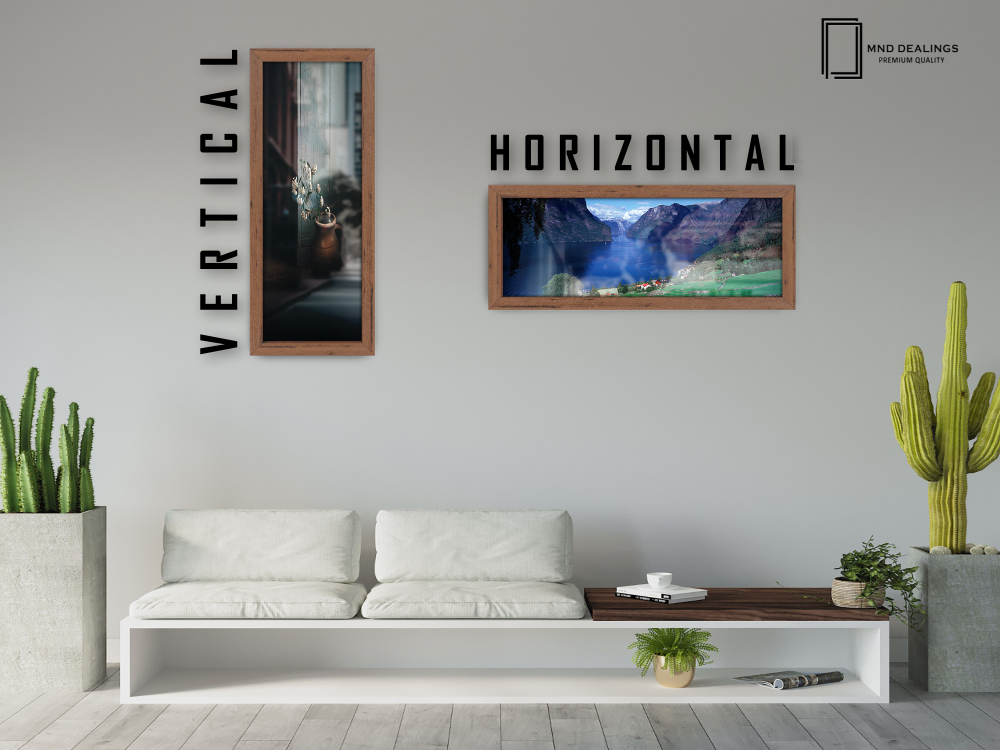 ( 80 x 40 CM ) / 32 x 16 Inch | Frames - MDF
 -  [ Walnut ]