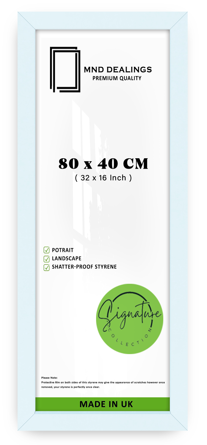 ( 80 x 40 CM ) / 32 x 16 Inch | Frames - MDF
 -  [ White ]