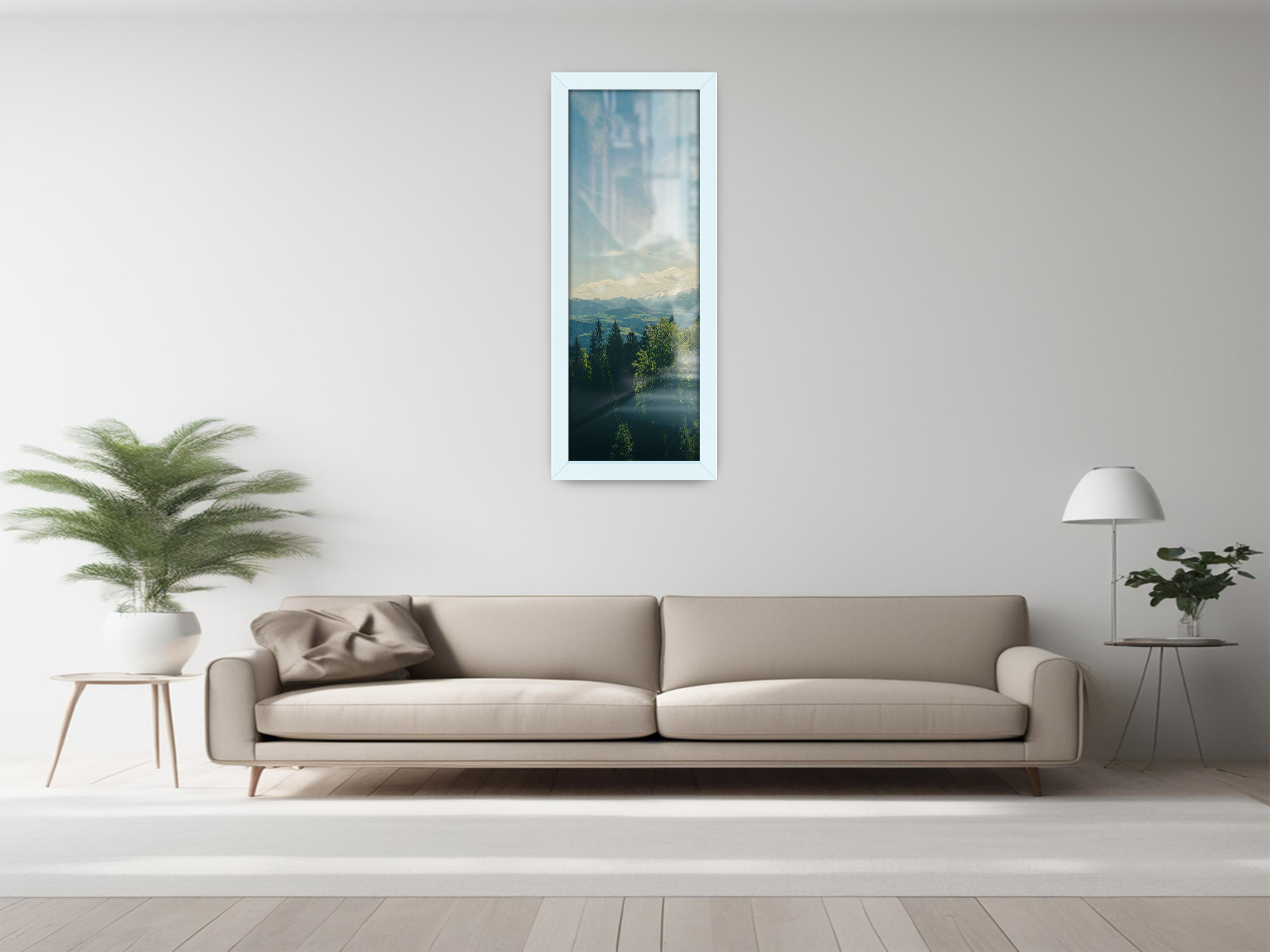 ( 80 x 40 CM ) / 32 x 16 Inch | Frames - MDF
 -  [ White ]