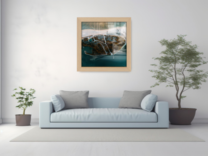 ( 80 x 80 CM ) / 32 x 32 Inch  |  Picture Frames - MDF
 -  [ Beech ]