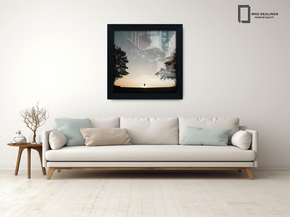 ( 80 x 80 CM ) / 32 x 32 Inch  |  Photo Frames - MDF
 -  [ Black ]