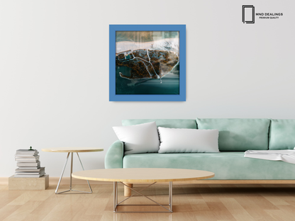 ( 80 x 80 CM ) / 32 x 32 Inch  |  Photo Frames - MDF
 -  [ Blue ]