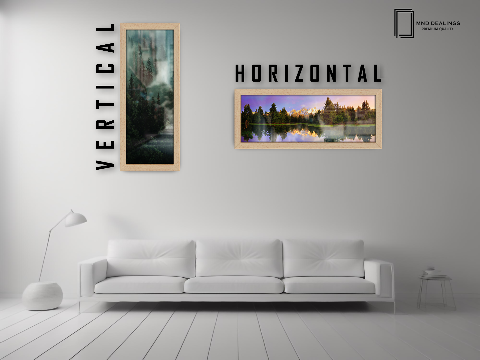 ( 90 x 30 CM ) / 36 x 12 Inch | Frames - MDF
 -  [ Beech ]